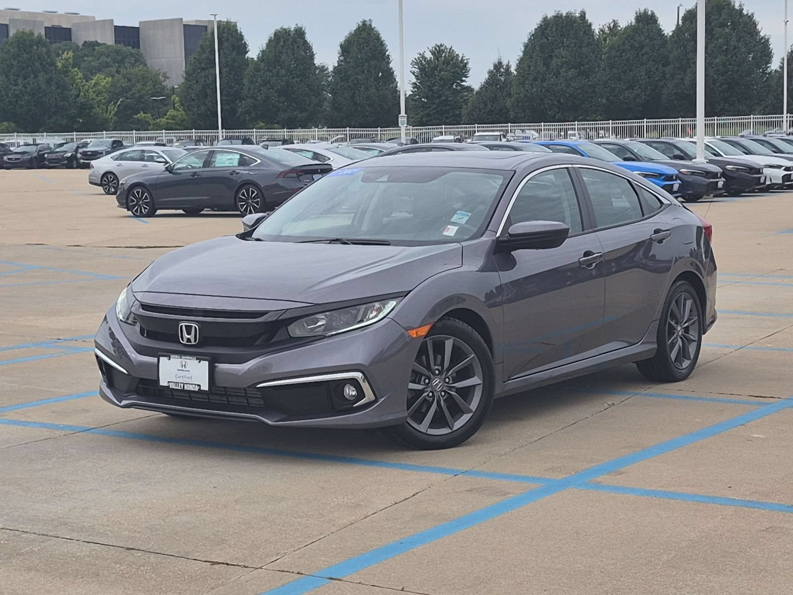 Certified Used 2021 Modern Steel Metallic Honda EX Sedan image 2