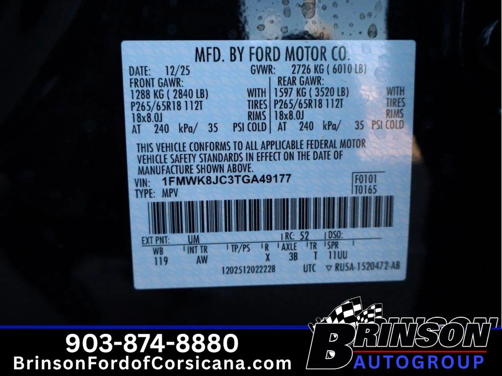 New 2026 Agate Black Metallic Ford Tremor image 19
