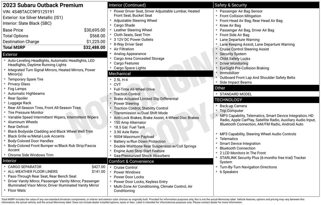 Used 2023 Silver Subaru Premium image 17