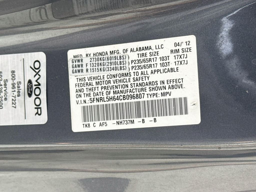Used 2012 Polished Metal Metallic Honda EX-L image 34