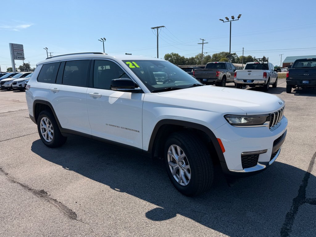 Used 2021 Bright White Clearcoat Jeep Limited image 4
