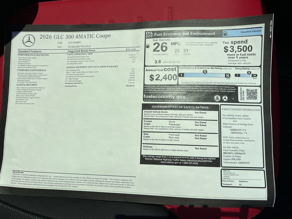 New 2026 MANUFAKTUR Alpine Grey Mercedes-Benz GLC300 image 68