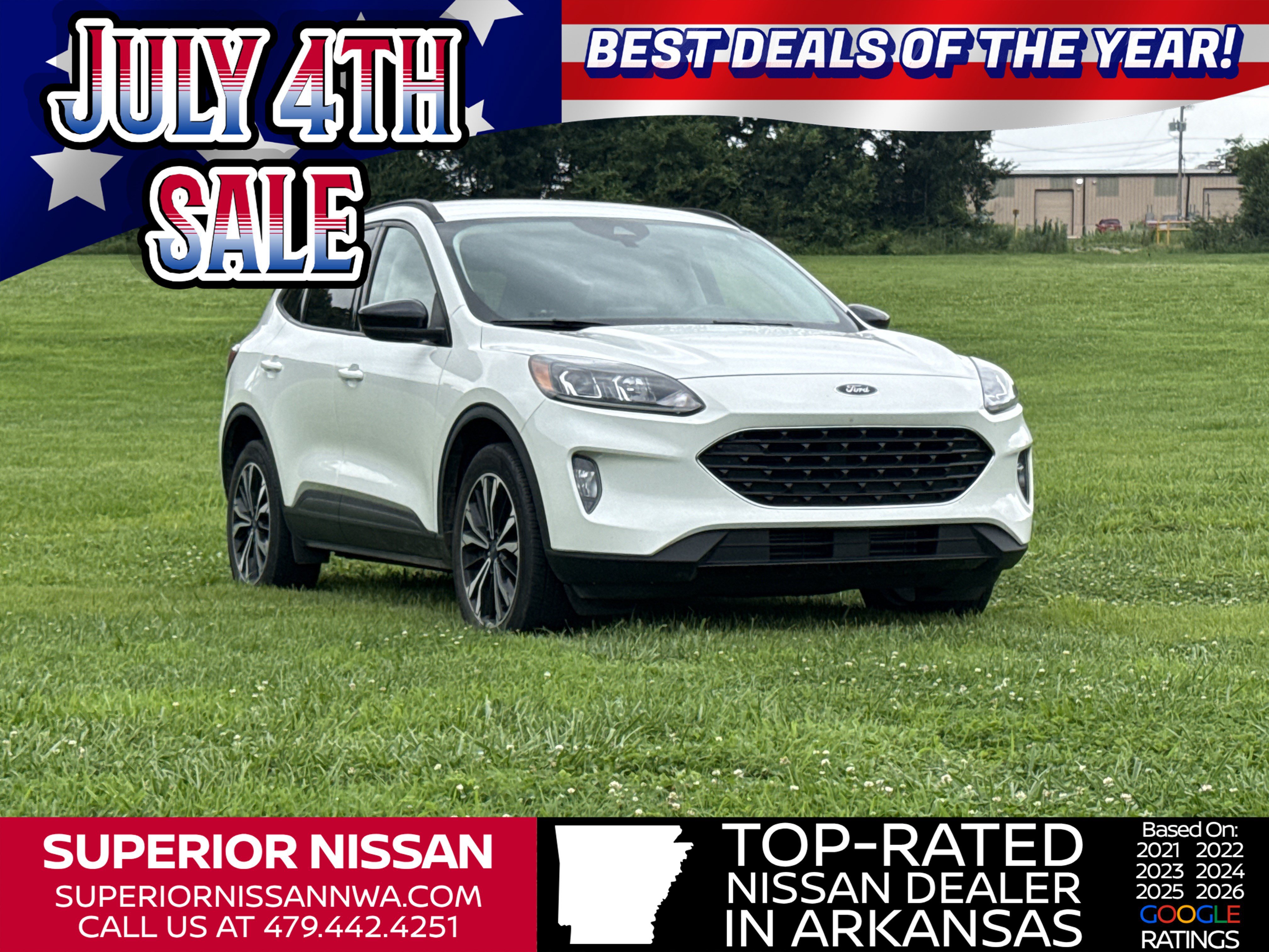 Used 2021 ICONIC SILVER METALLIC Ford SEL image 1