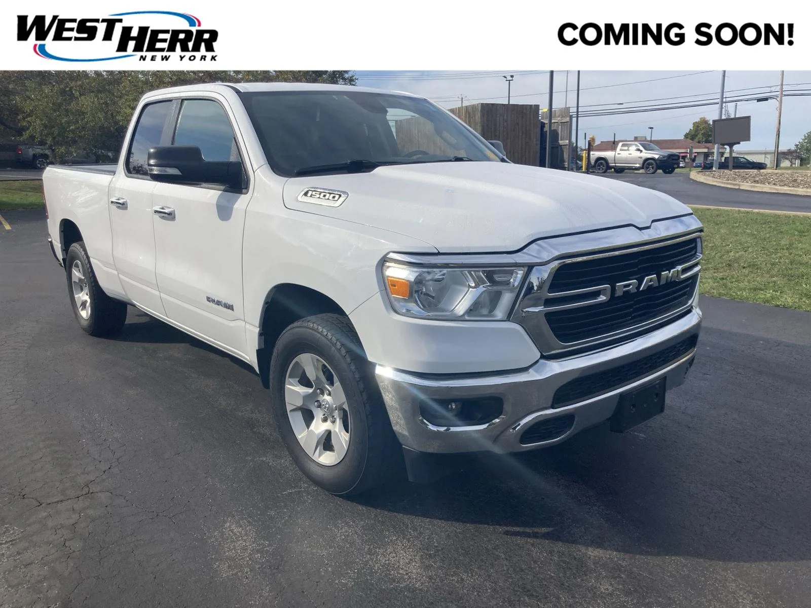 Used 2020 Bright White Clearcoat Ram Big Horn image 1