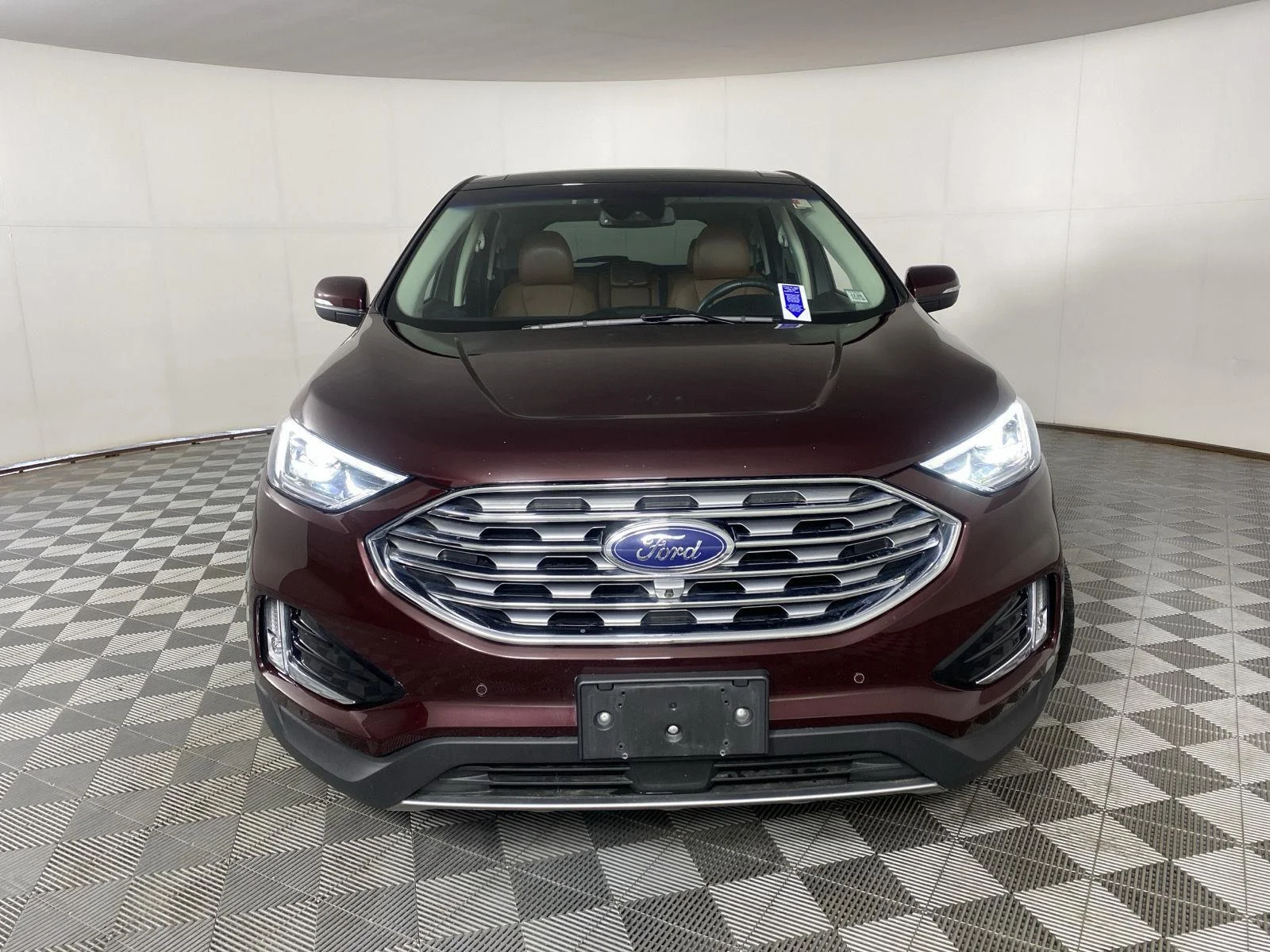 Used 2019 Burgundy Velvet Metallic Tinted Clearcoat Ford Titanium image 2