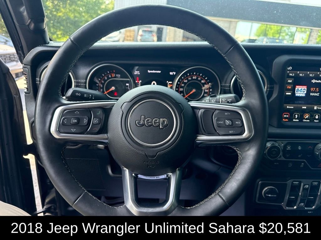Used 2018 Crystal Metallic Jeep Unlimited Sahara image 20