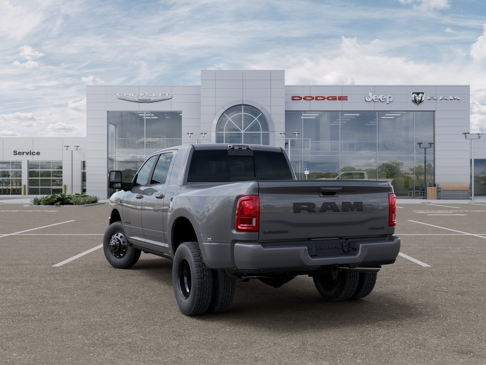 New 2026 Ceramic Gray Clear-Coat Exterior Paint RAM Laramie image 3