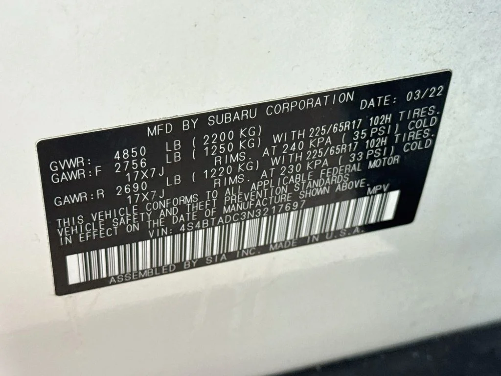 Used 2022 Crystal White Pearl Subaru Premium image 30