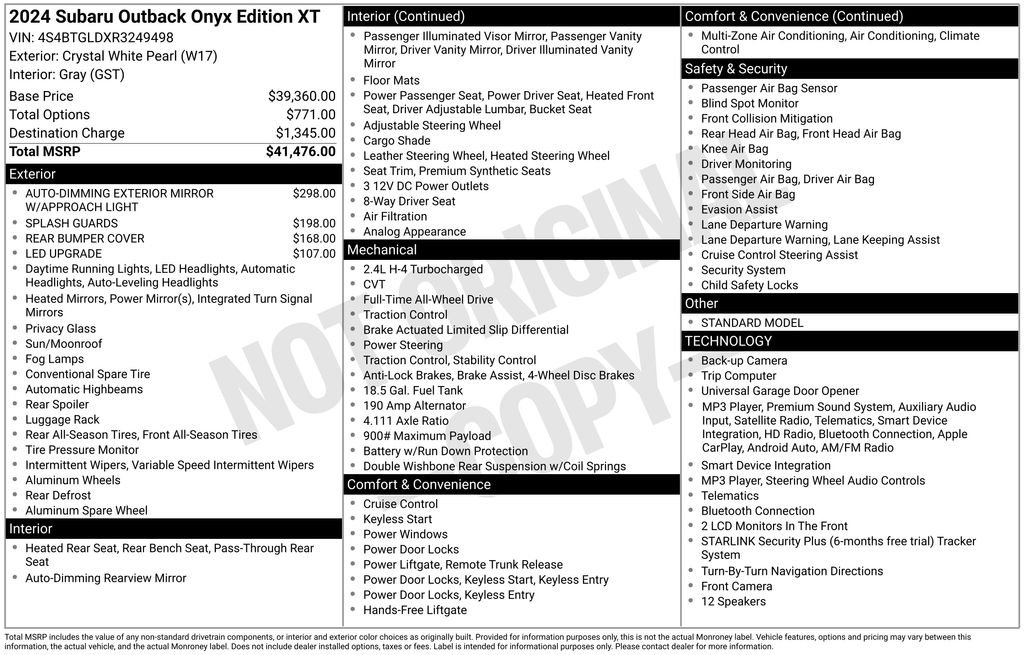 2024 Subaru Outback Onyx Edition - Photo 25