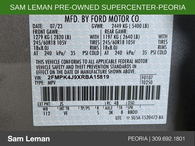 Used 2024 Silver Ford SEL image 30