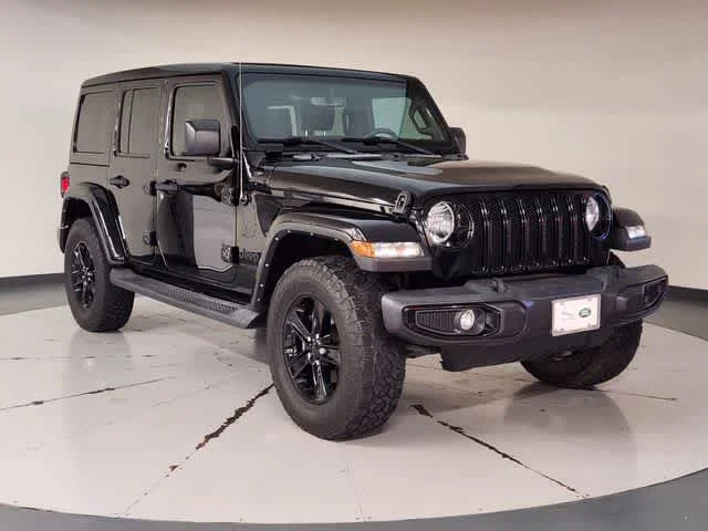 Used 2021 Black Clearcoat Jeep Unlimited Sahara Altitude image 7