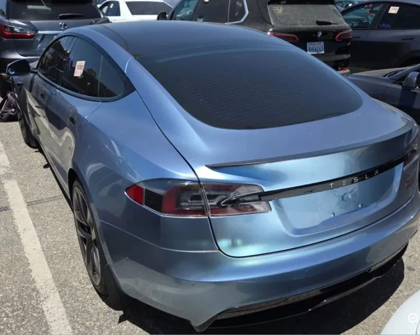 Used 2021 Blue Tesla Plaid image 3