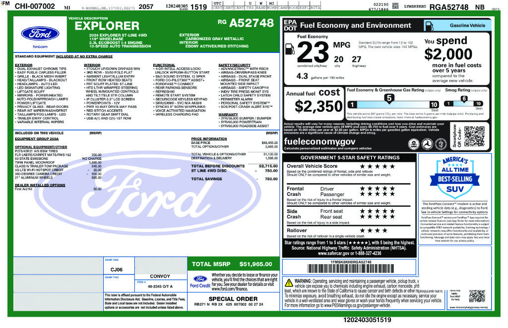 Used 2024 Gray Metallic Ford ST-Line image 11