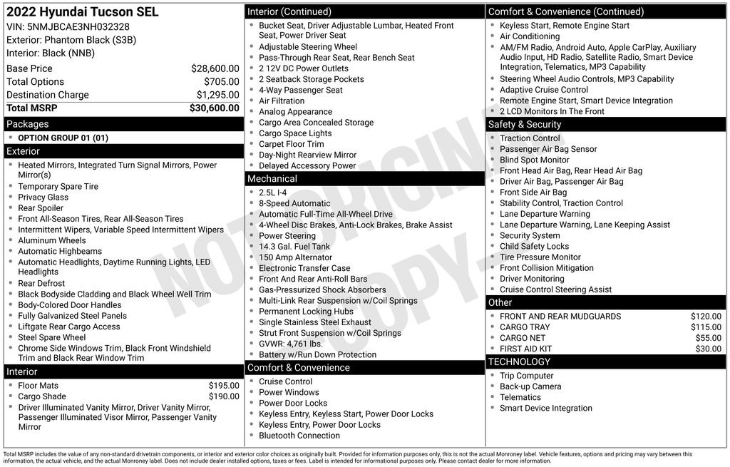 Used 2022 Black Hyundai SEL image 35