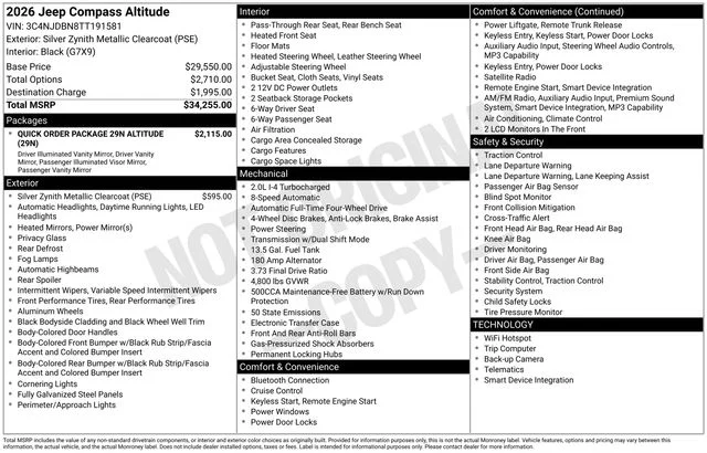 New 2026 Silver Jeep Latitude image 4