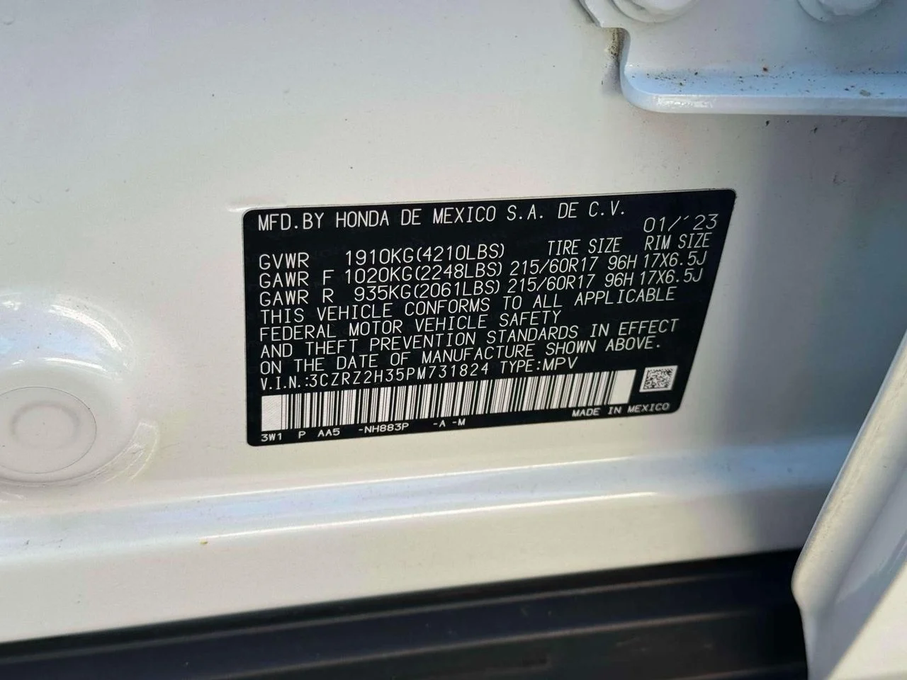 Used 2023 Platinum White Pearl Honda AWD LX image 34