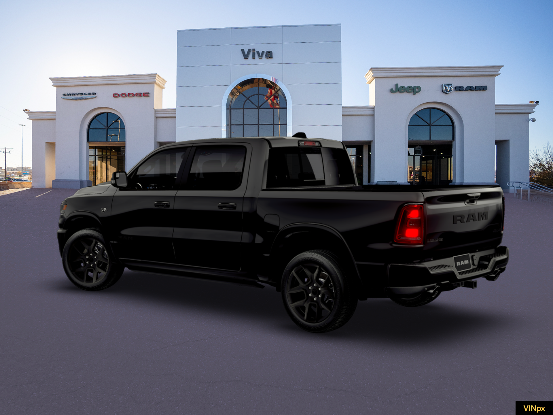 New 2026 Diamond Black Crystal Pearl-Coat Exterior Paint RAM Laramie image 4