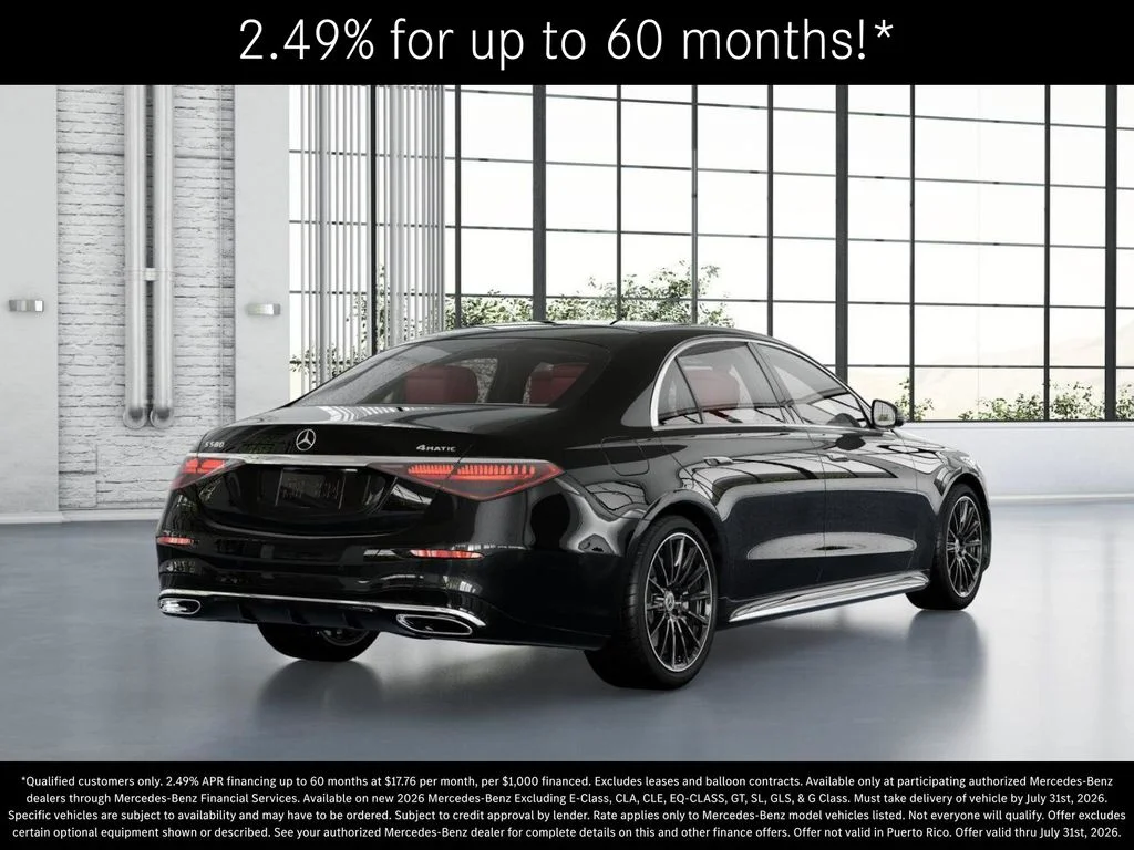 New 2026 Obsidian Black Metallic Mercedes-Benz S 580 image 22