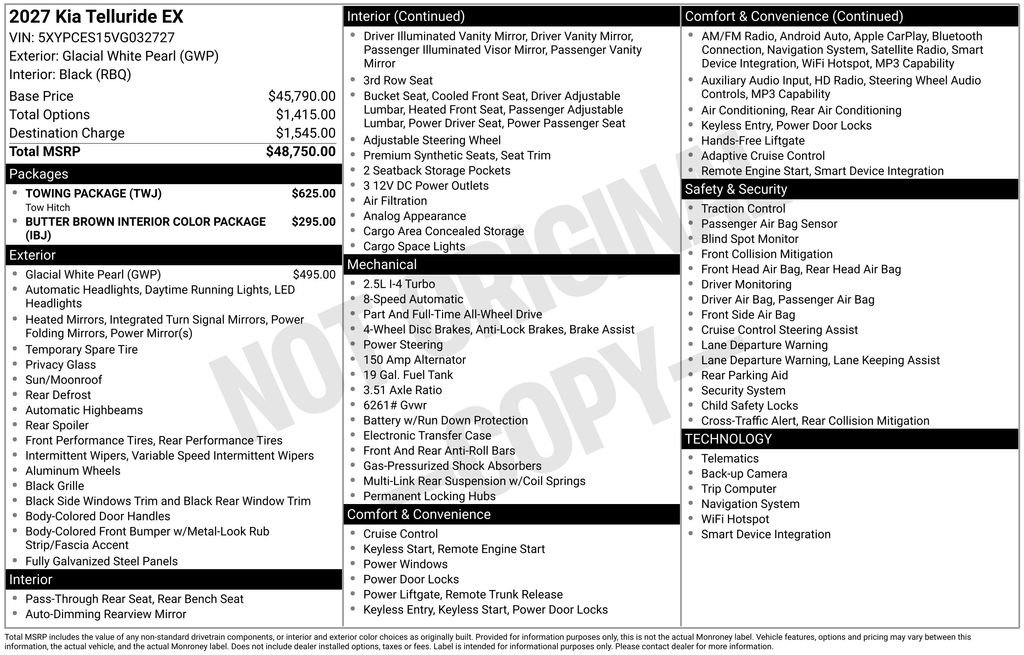 New 2027 White Pearl Kia EX image 4