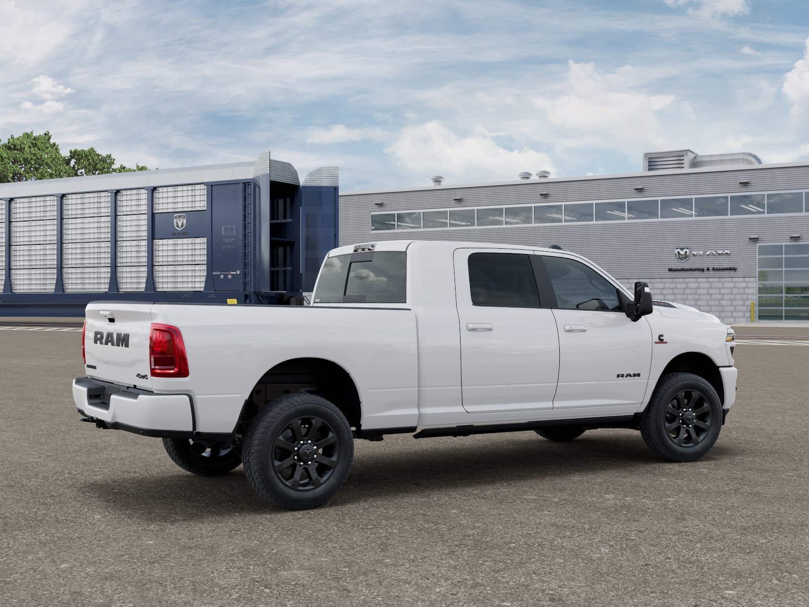 New 2026 Bright White Clear-Coat Exterior Paint RAM Laramie image 3