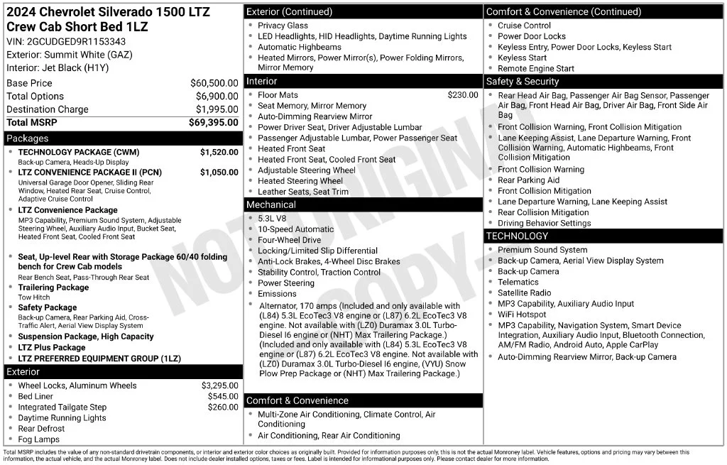 Used 2024 White Chevrolet LTZ image 6
