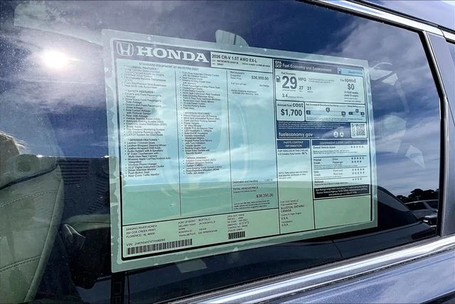 New 2026 Honda CR-V EX-L 4D Sport Utility