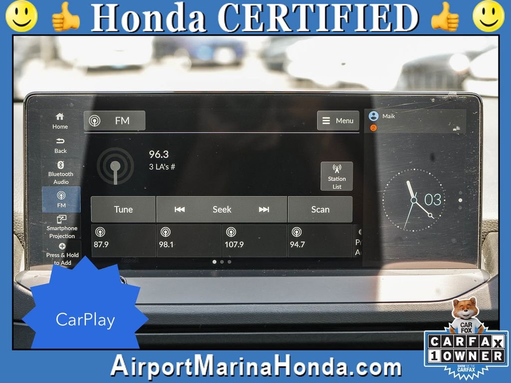Certified Used 2024 Crystal Black Pearl Honda HYBRID SPORT image 8