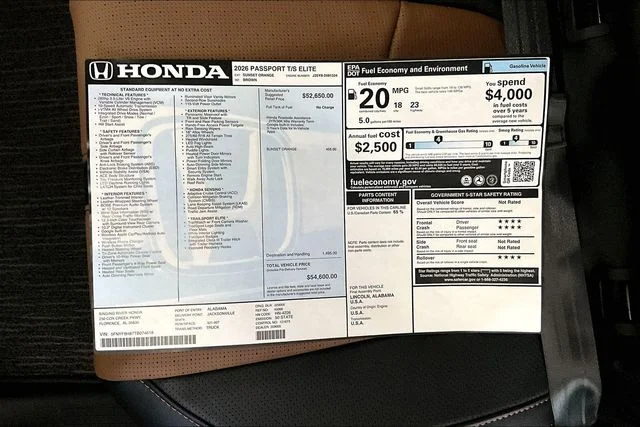 New 2026 Honda Passport TrailSport Elite 4D Sport Utility