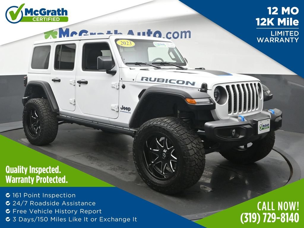 Used 2023 White Jeep Rubicon 4xe image 1