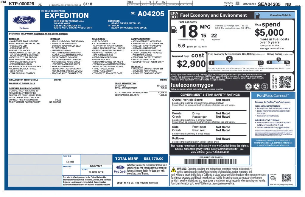 Certified Used 2025 Silver Metallic Ford Tremor image 9