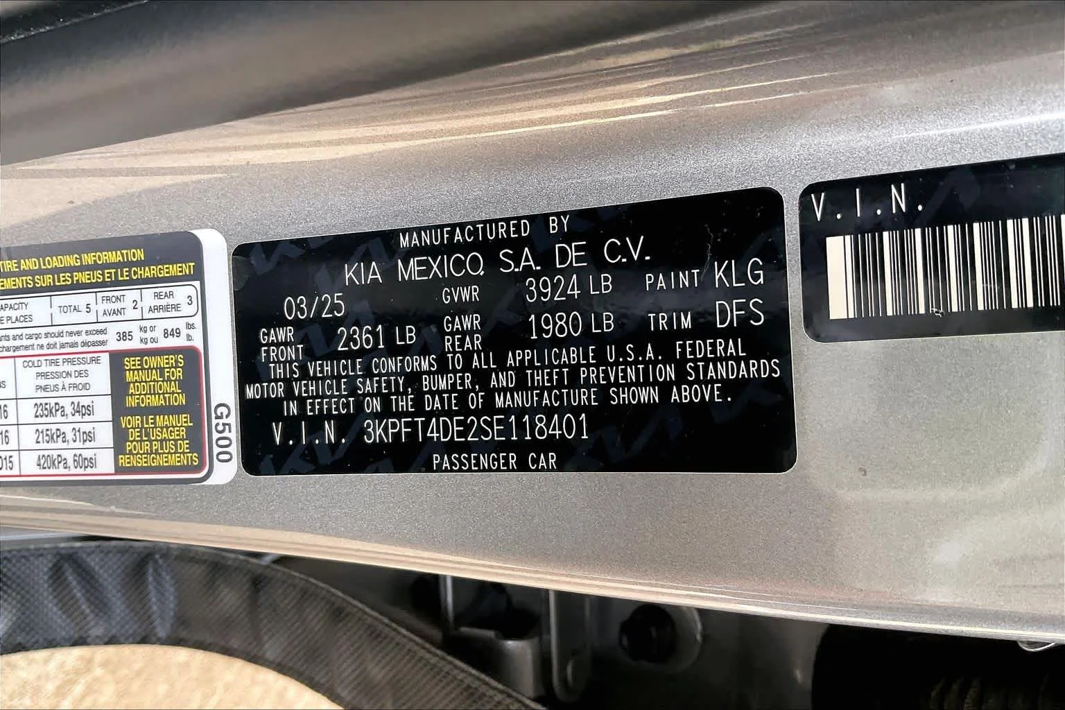 Used 2025 Steel Gray Kia LXS image 33