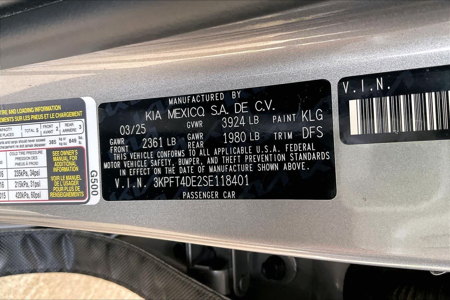 Used 2025 Steel Gray Kia LXS image 32