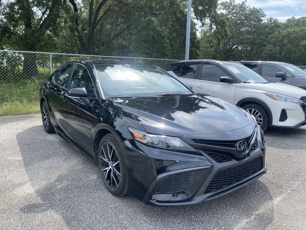 Used 2024 Midnight Black Metallic Toyota SE image 2
