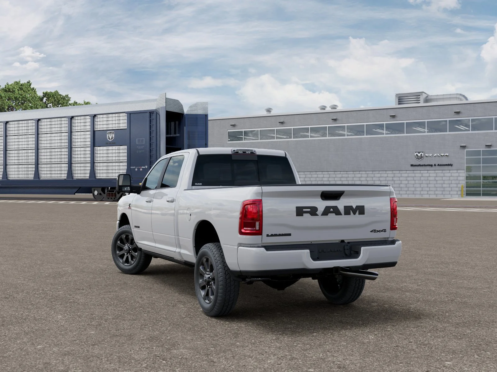 New 2026 Bright White Clear-Coat Exterior Paint RAM Laramie image 3