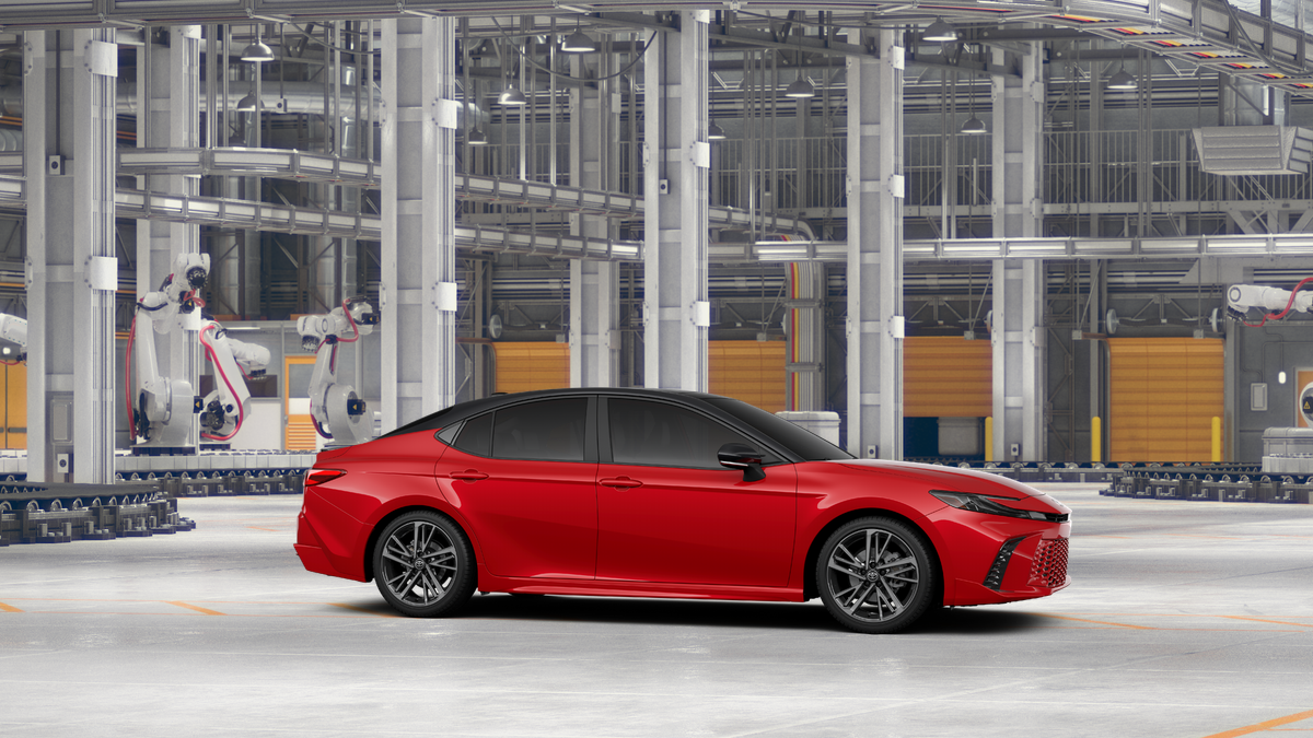 New 2027 Supersonic Red with Midnight Black Metallic roof Toyota XSE image 13