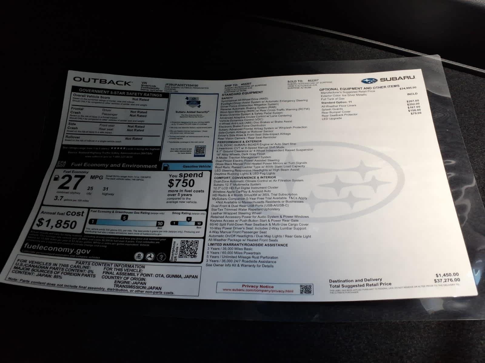 New 2026 ICE SILVER METALLIC Subaru Premium image 40