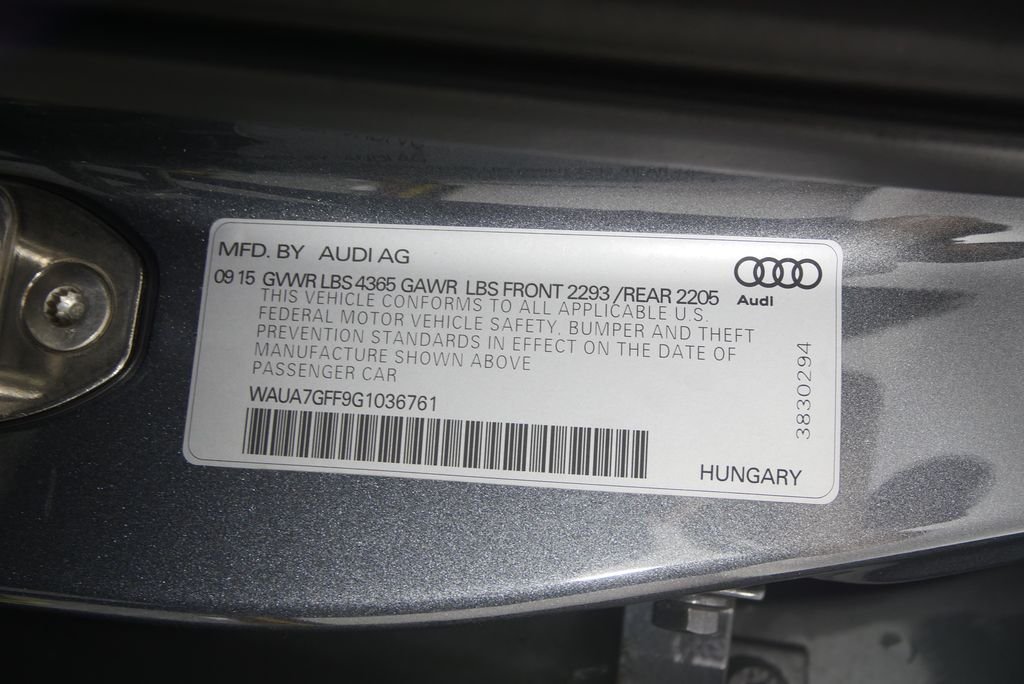 Used 2016 Monsoon Gray Metallic Audi 1.8T Premium image 22