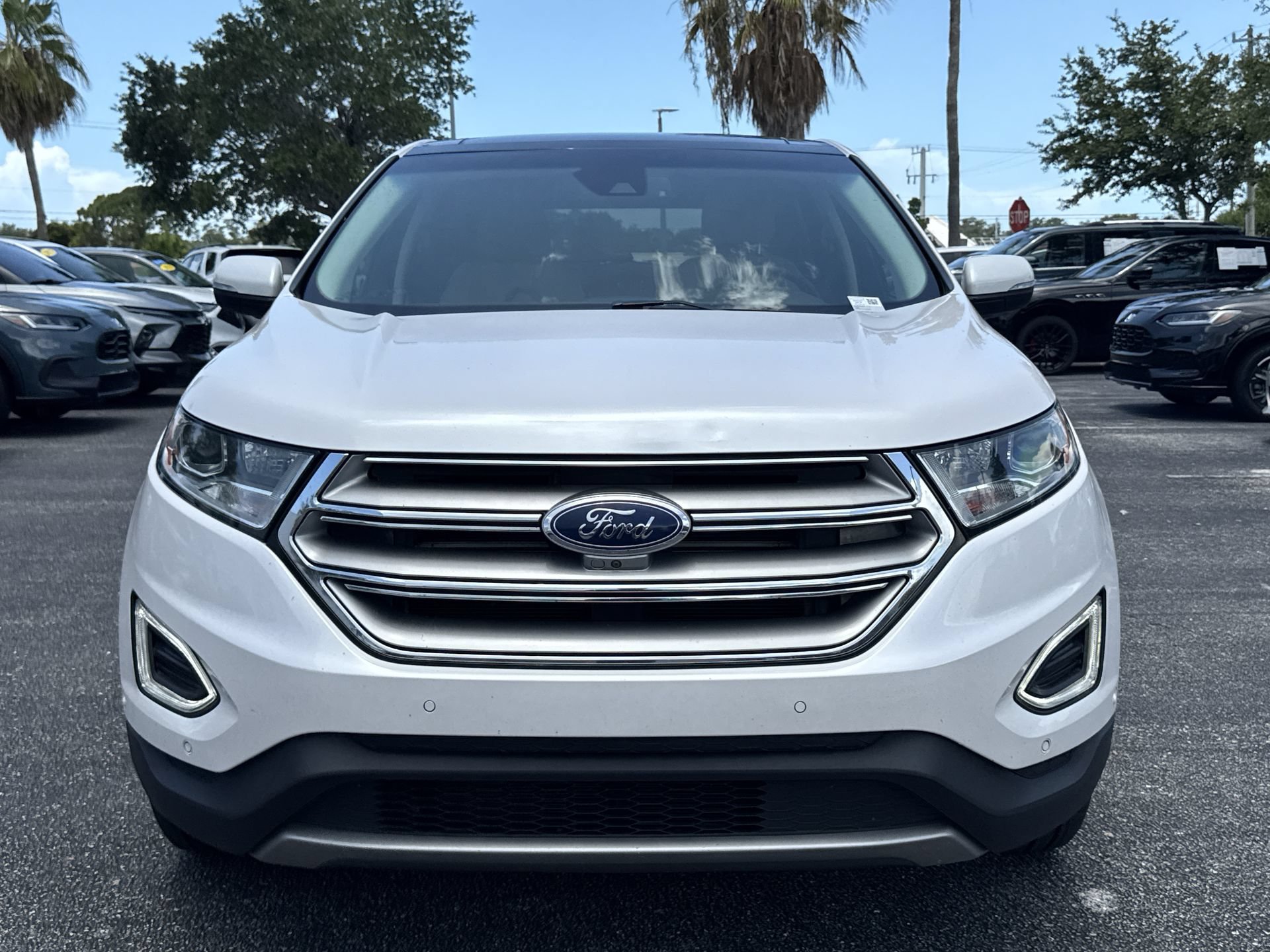 Used 2018 White Platinum Clearcoat Metallic Ford Titanium image 4