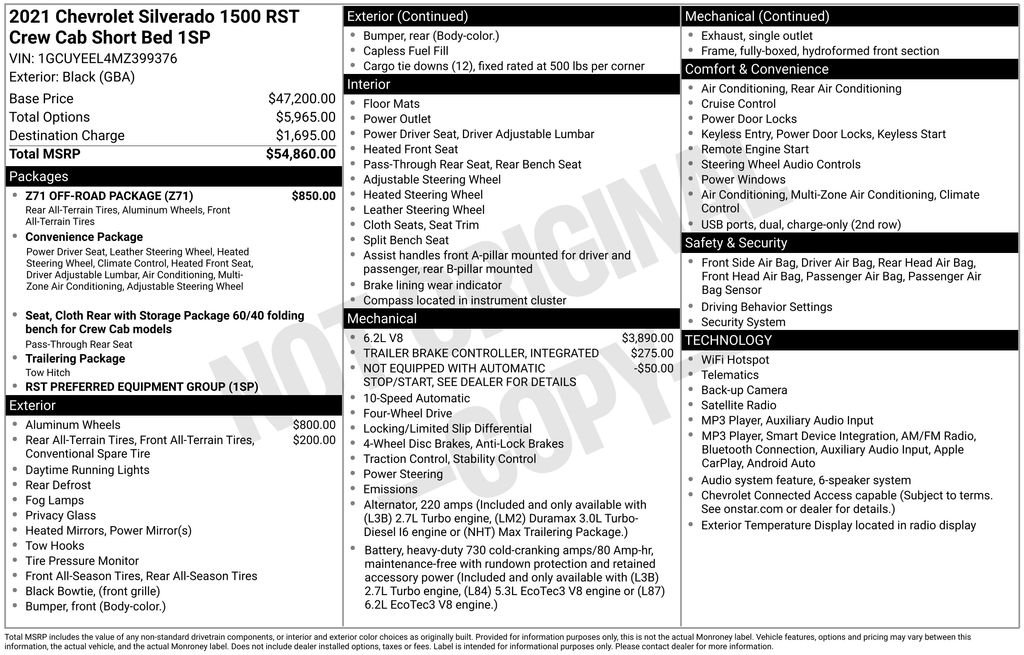 Used 2021 Black Chevrolet RST image 41