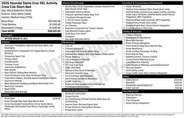 New 2026 White Hyundai SEL Activity AWD image 39