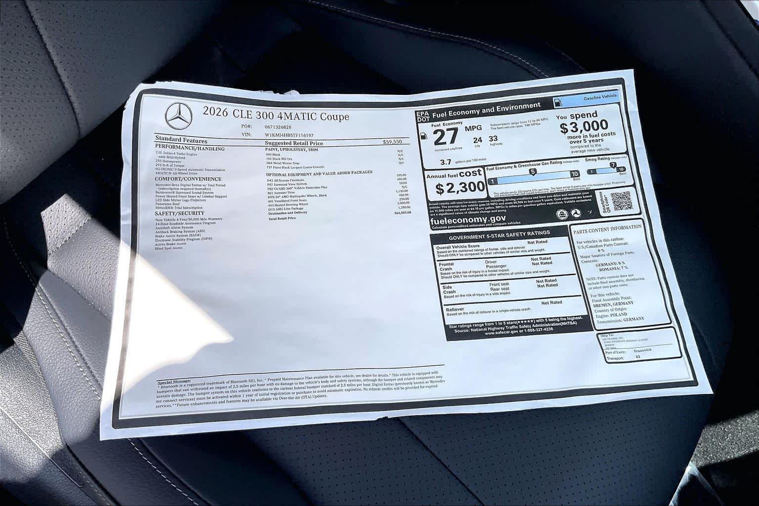 New 2026 Black Mercedes-Benz CLE 300 image 16