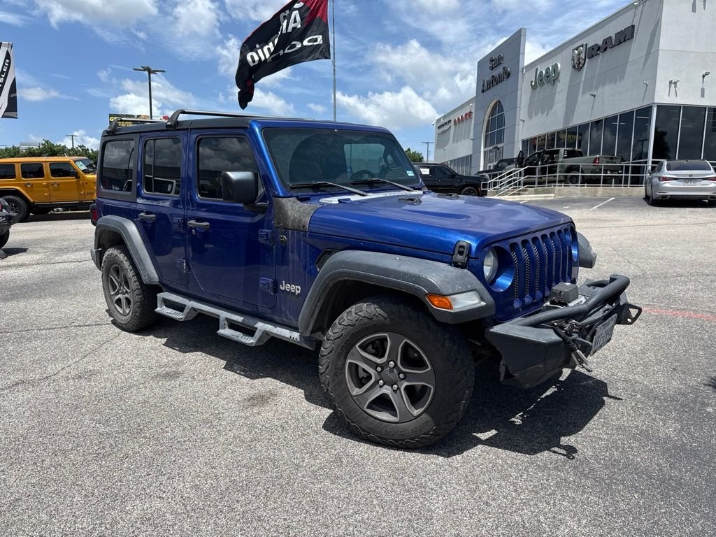 Used 2018 Blue Jeep Unlimited Sport S image 1