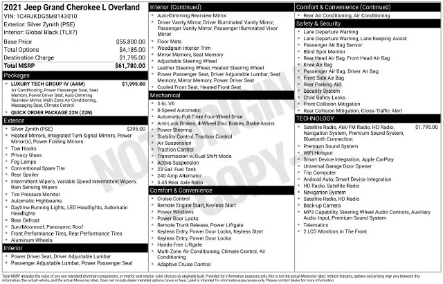 Used 2021 Silver Jeep Overland image 3