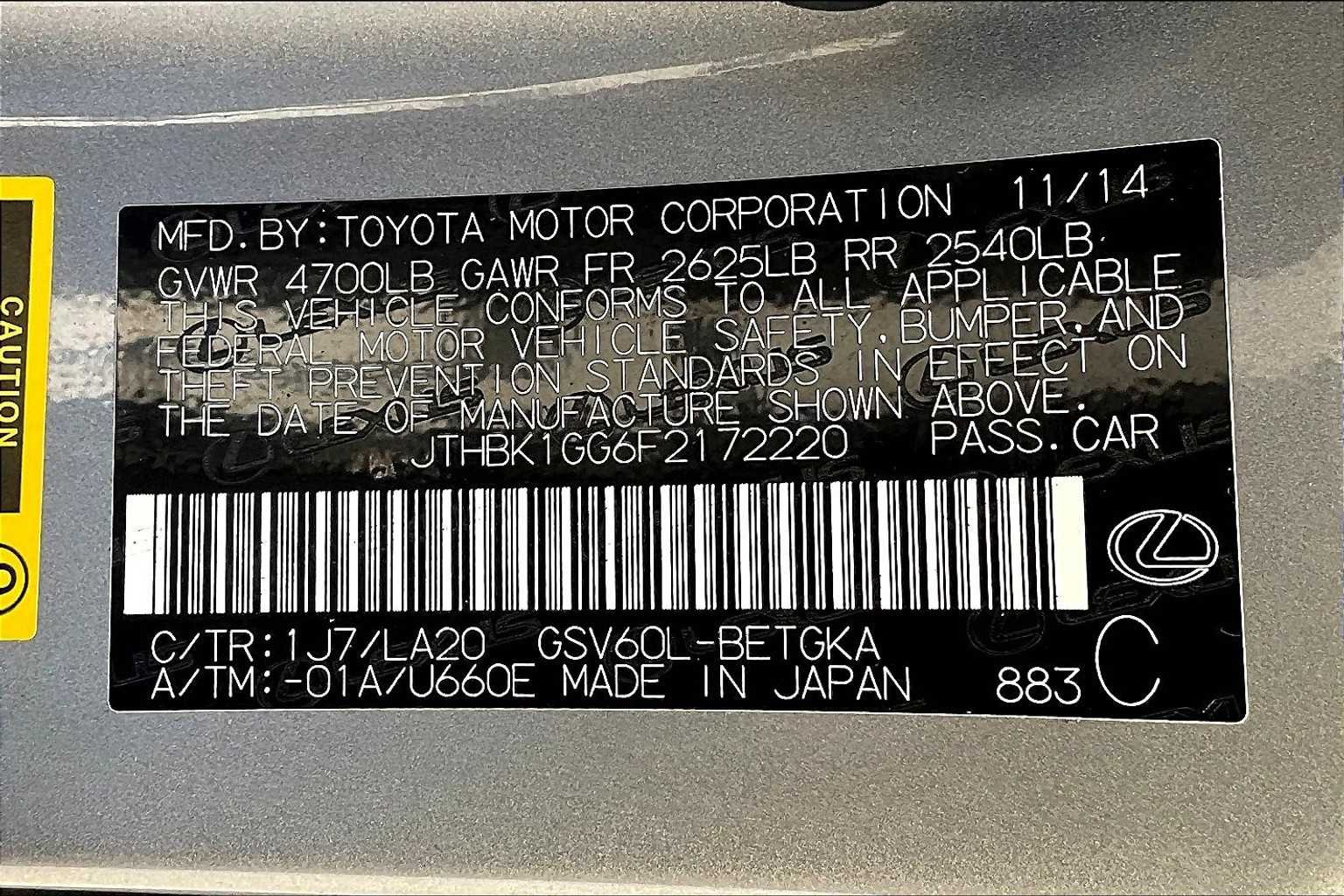 Used 2015 Atomic Silver Lexus  image 34