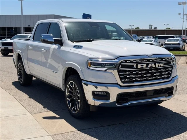 New 2026 Bright White Clear-Coat Exterior Paint RAM Limited Longhorn image 3