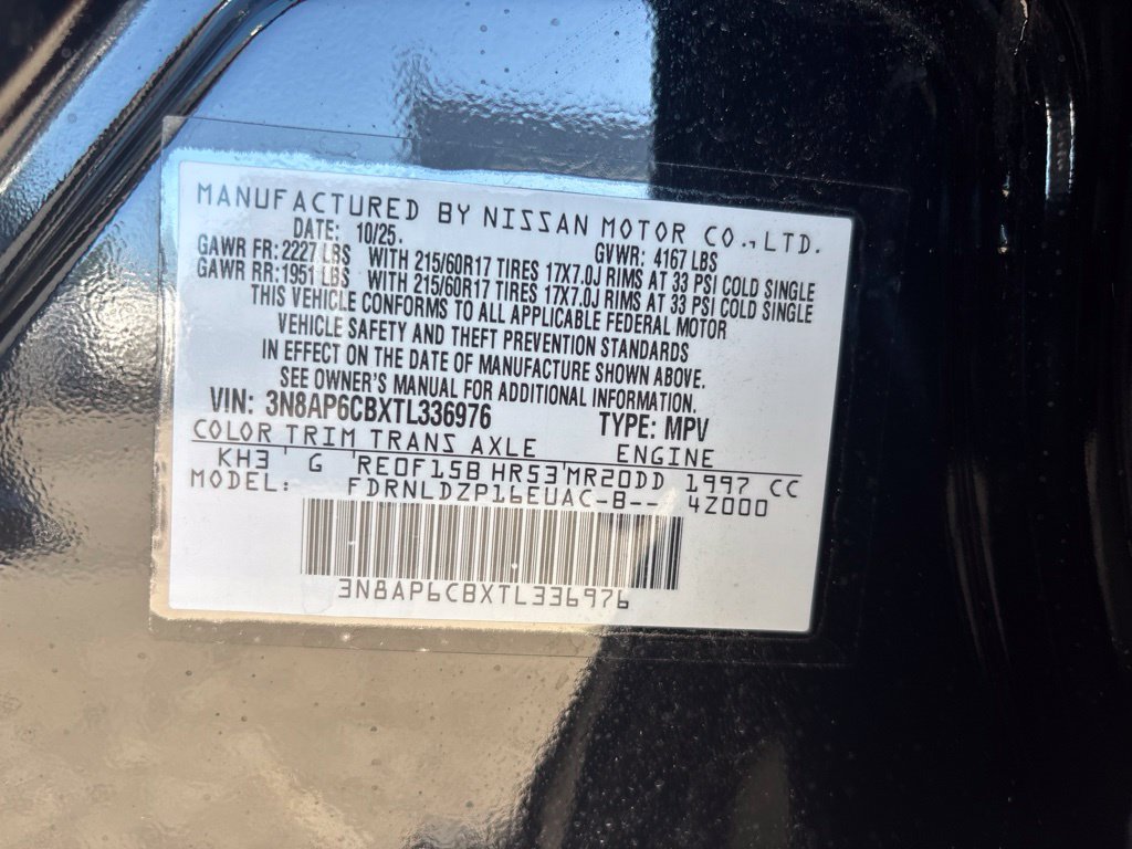 Used 2026 Black Nissan SV image 10