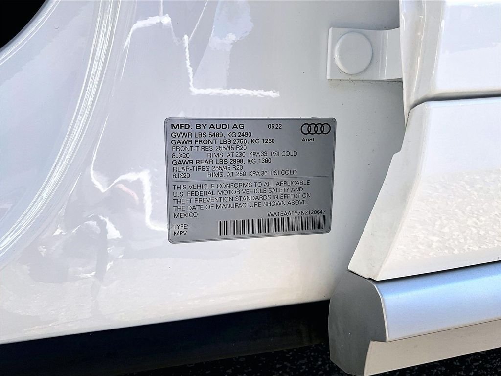 Used 2022 White Audi 45 S line Premium image 34