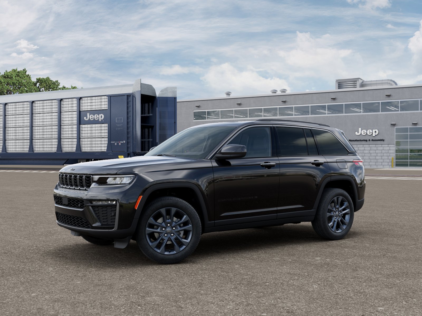 New 2026 Diamond Black Crystal Pearl-Coat Exterior Paint Jeep Limited image 1
