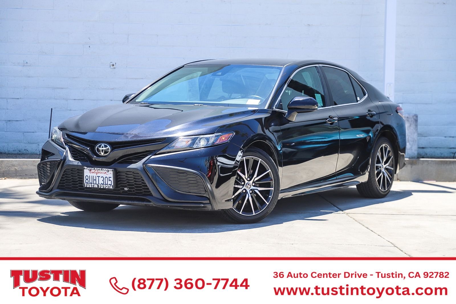 Certified Used 2021 Black Toyota SE image 1