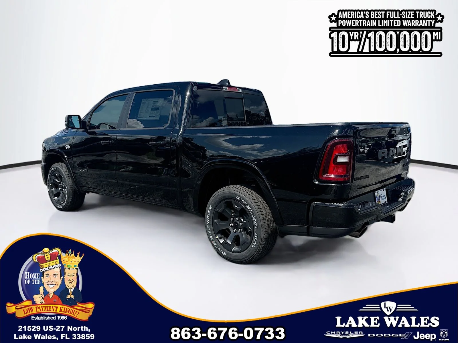 New 2026 Diamond Black Crystal Pearl-Coat Exterior Paint RAM BIG HORN image 4